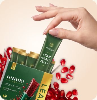 Hinuki korealainen hyytelötikkupussi granaattiomena-kuituhyytelöllä
